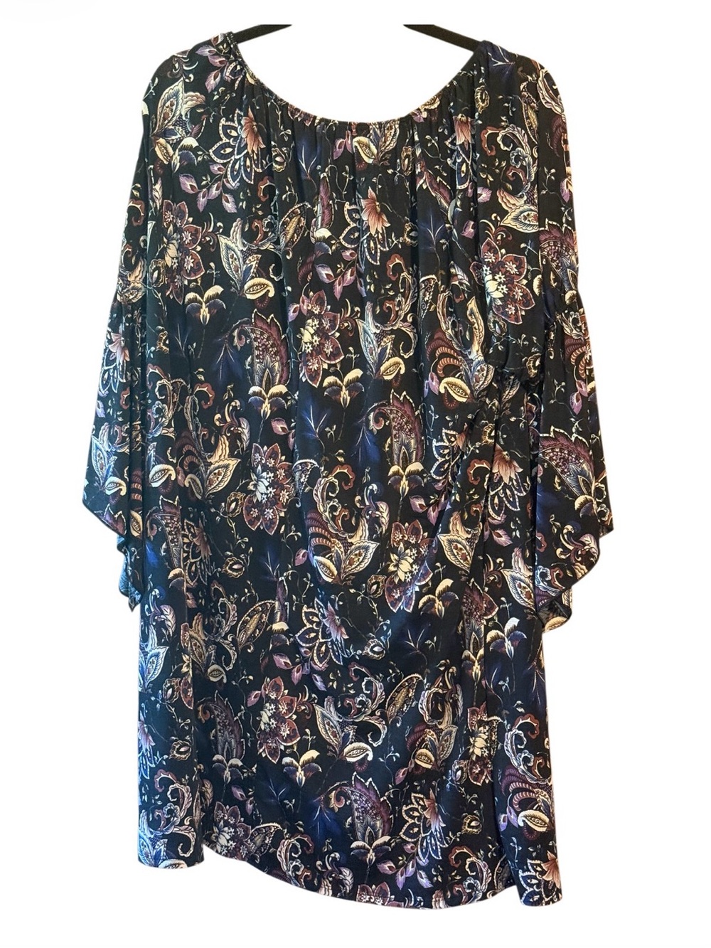 Naïf Women Paisley Floral Tassel Boho Tunic Dress 3X Plus Size - Picture 3 of 4